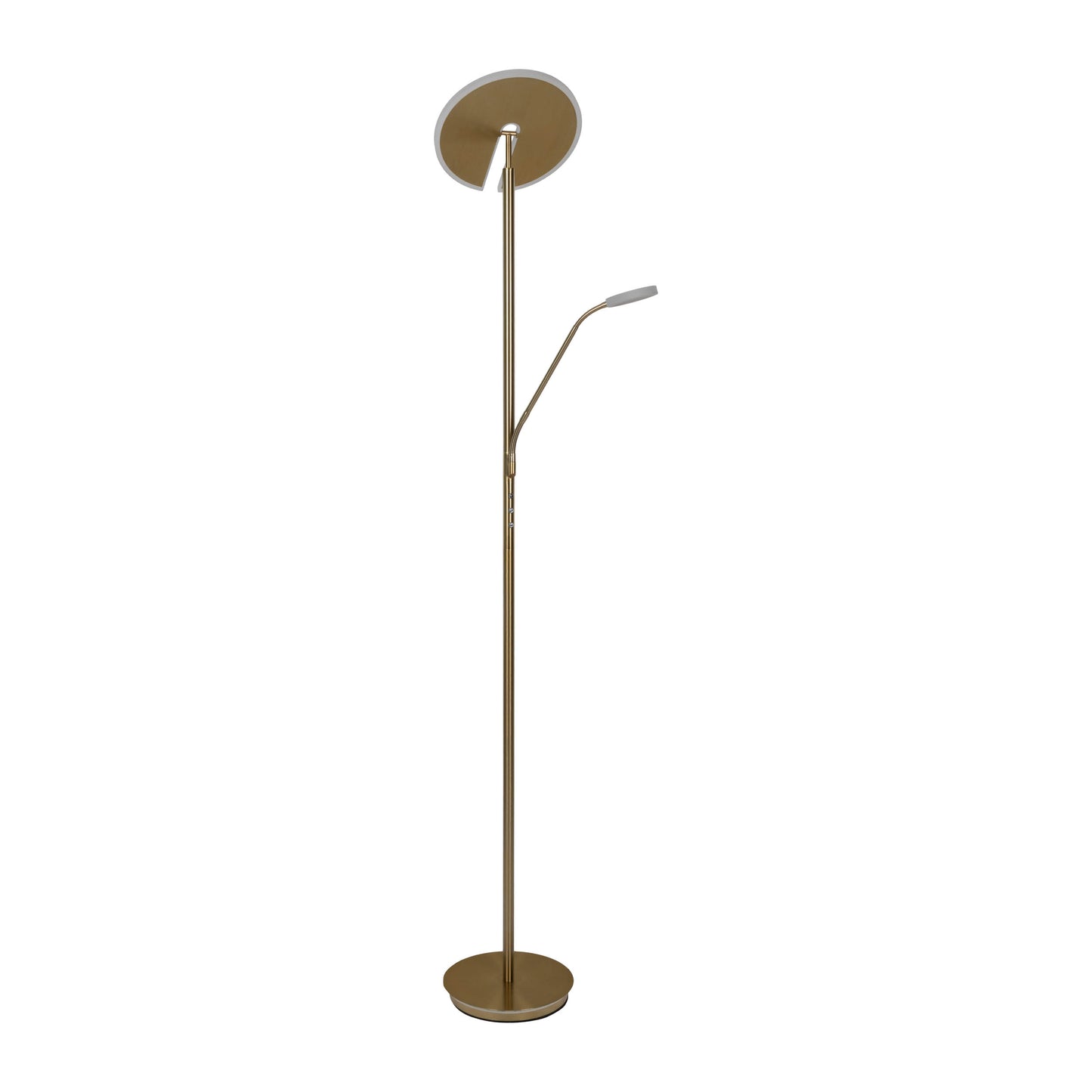 LED / CCT Stehleuchte "SAMIRO" inkl. Lesearm H: 180cm messing matt