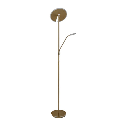 LED / CCT Stehleuchte "SAMIRO" inkl. Lesearm H: 180cm messing matt
