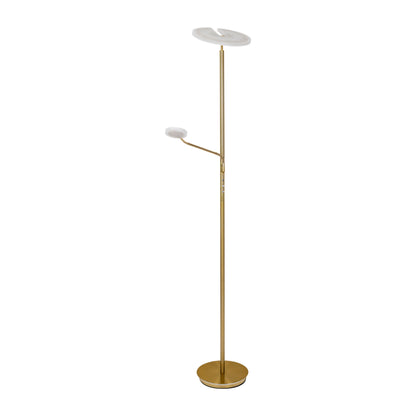 LED / CCT Stehleuchte "SAMIRO" inkl. Lesearm H: 180cm messing matt