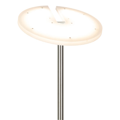 LED / CCT Stehleuchte "SAMIRO" inkl. Lesearm H: 180cm satiniert /stahl-blank