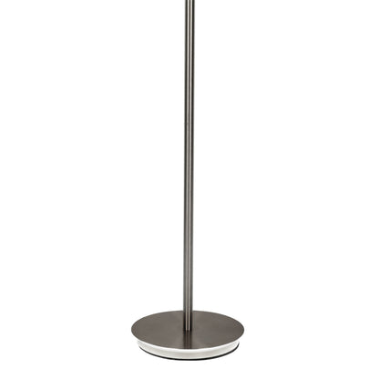 LED / CCT Stehleuchte "SAMIRO" inkl. Lesearm H: 180cm satiniert /stahl-blank