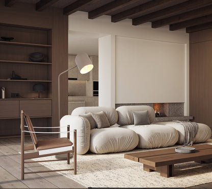 Stehleuchte "METAVION" H: 140cm beige