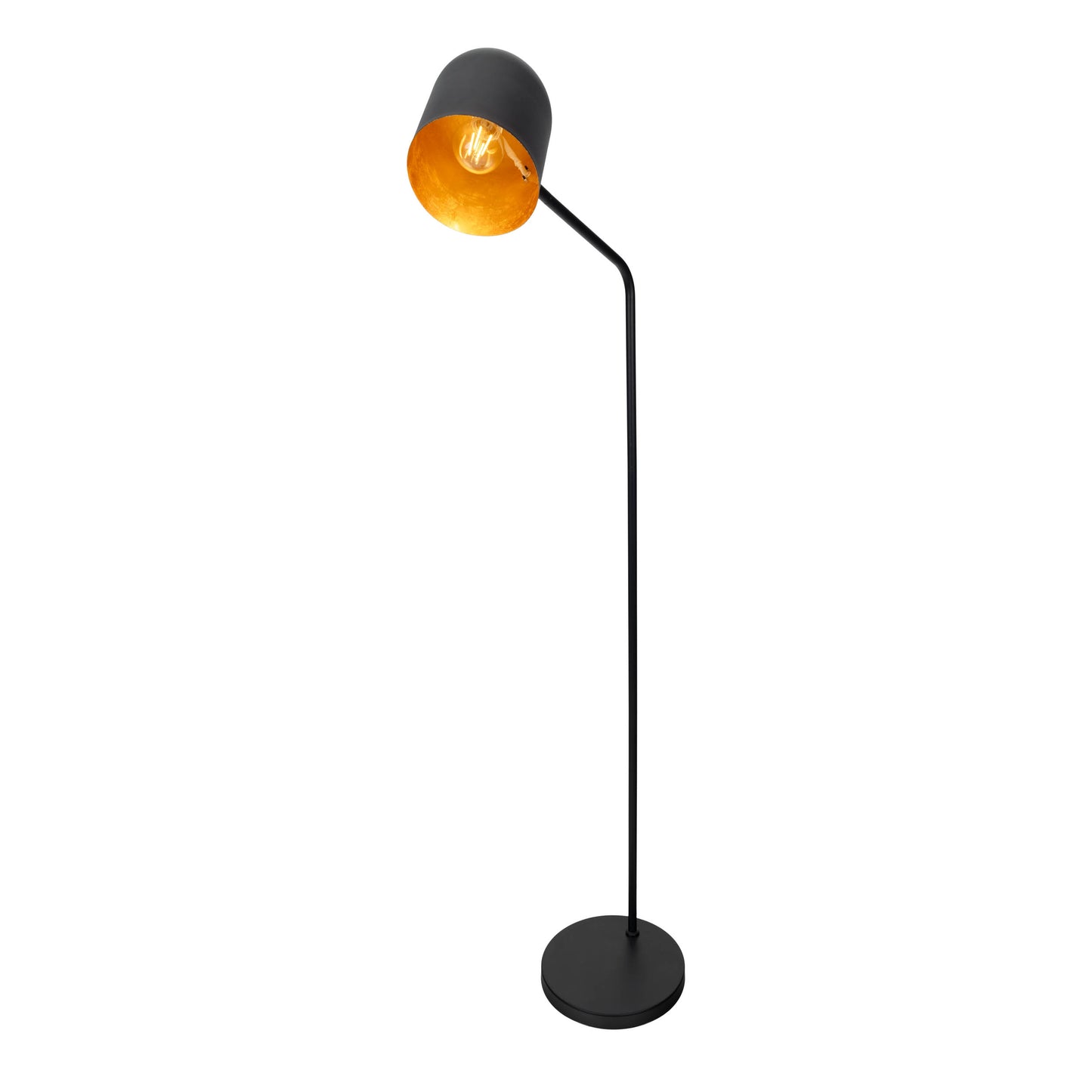 Stehleuchte "METAVION" H: 140cm schwarz/gold