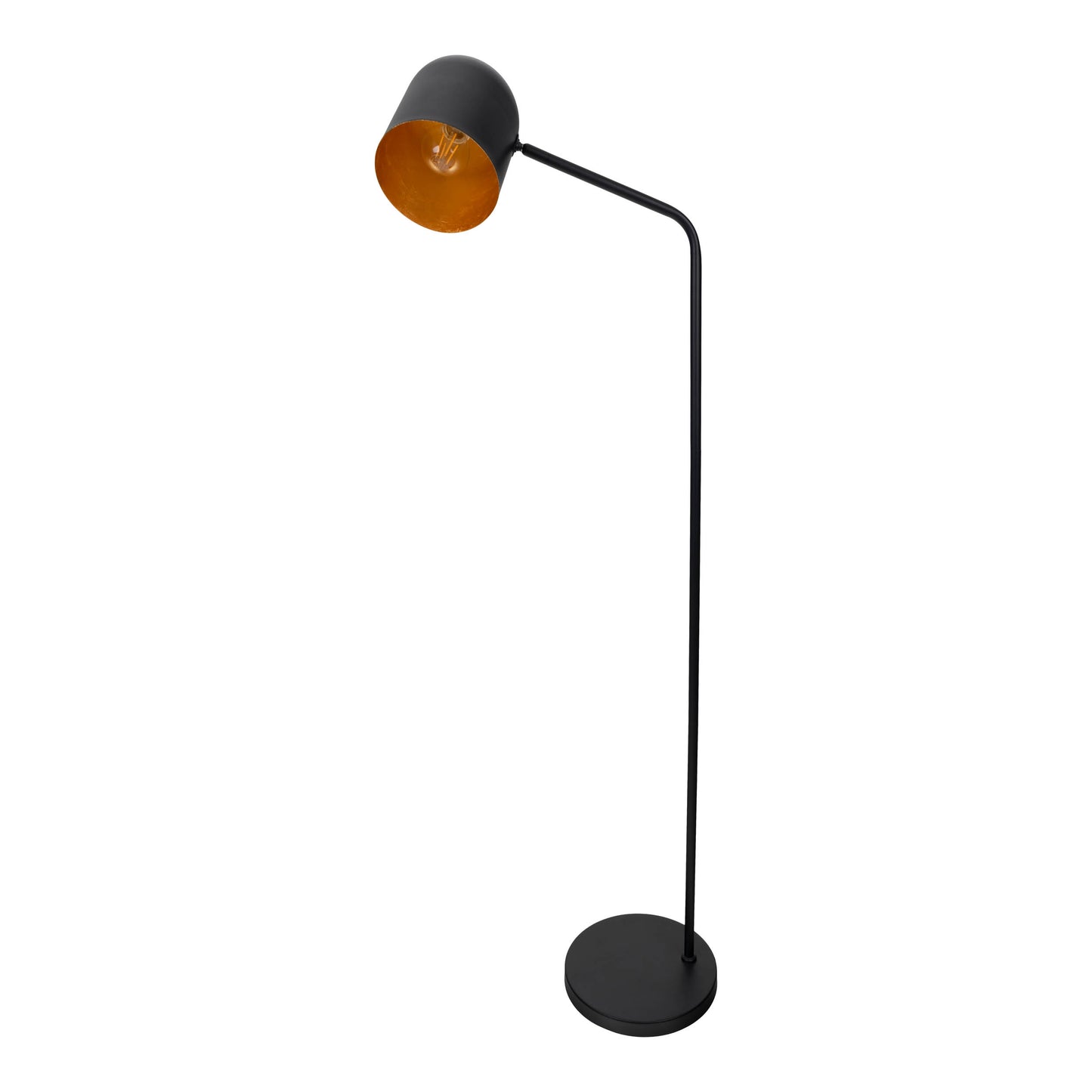 Stehleuchte "METAVION" H: 140cm schwarz/gold