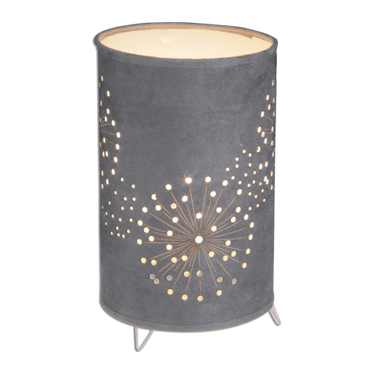 Stoff-/Tischleuchte "AURONA" H:25cm grau