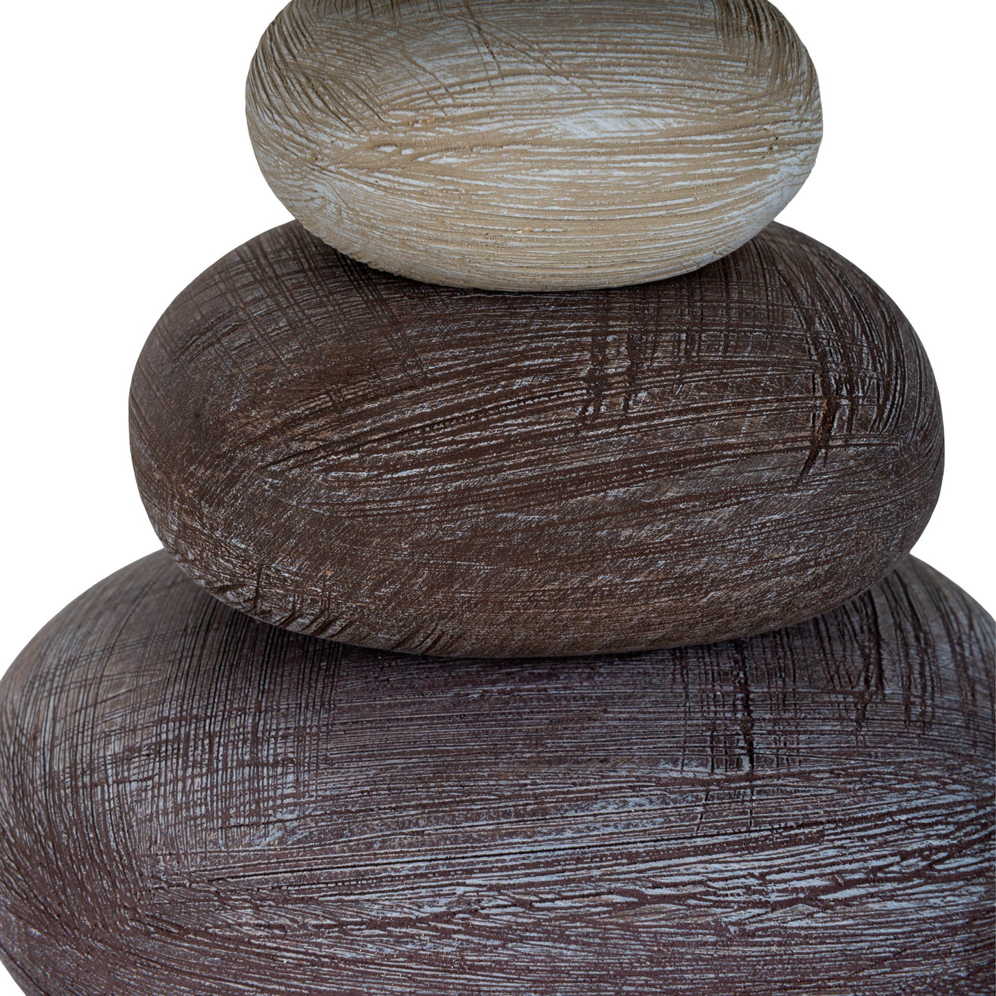 Keramik Tischleuchte "STONEY" H: 31cm braun