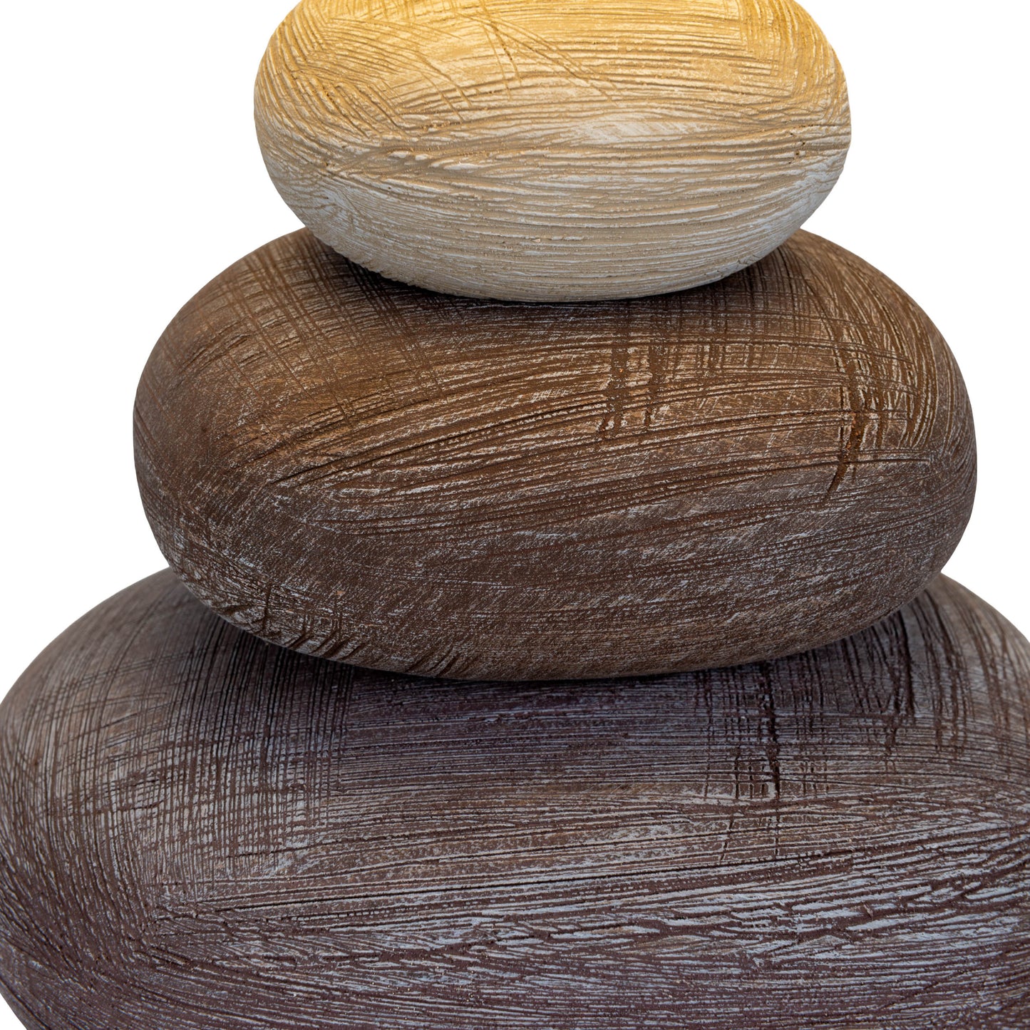 Keramik Tischleuchte "STONEY" H: 31cm braun