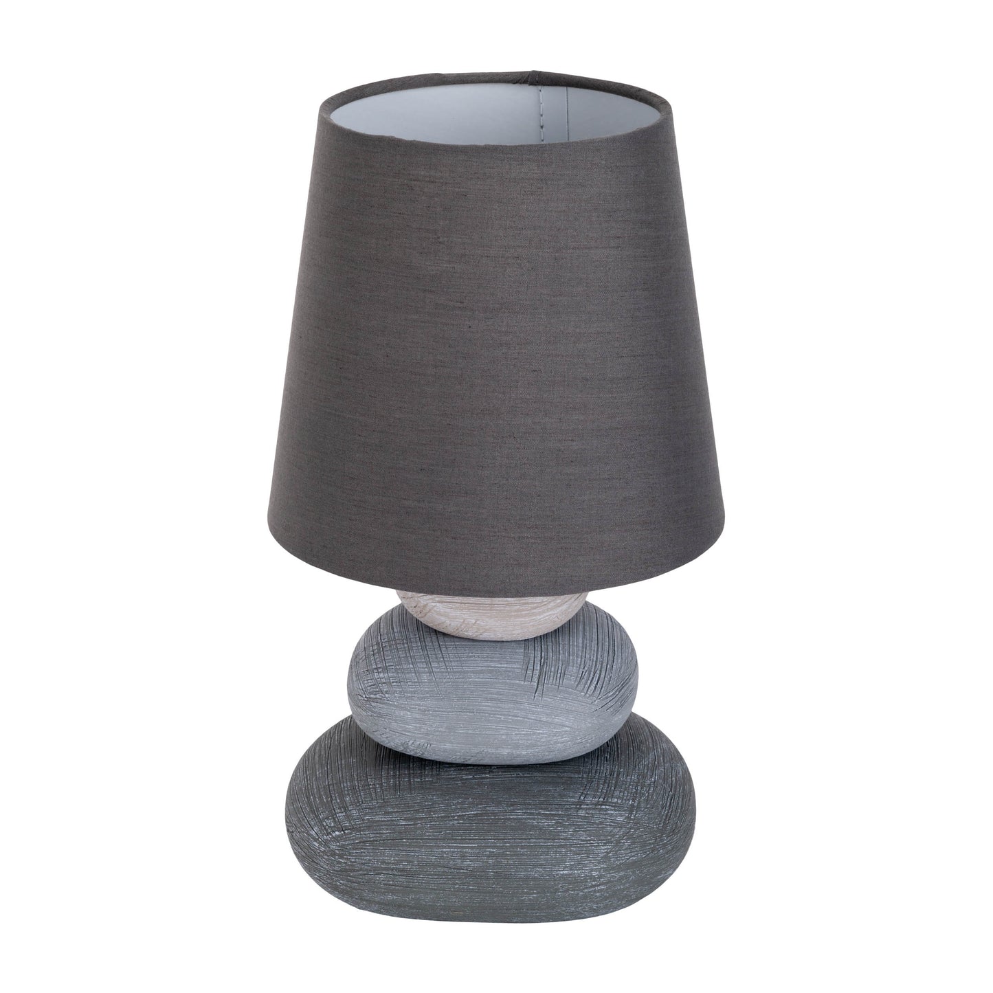 Keramik Tischleuchte "STONEY" 31cm grau