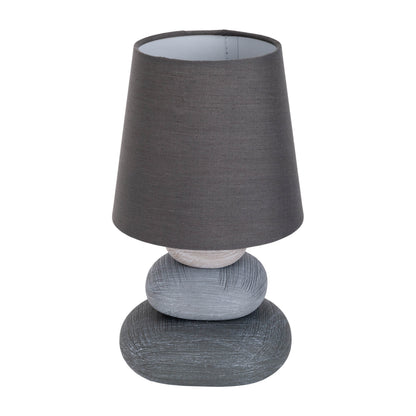 Keramik Tischleuchte "STONEY" 31cm grau
