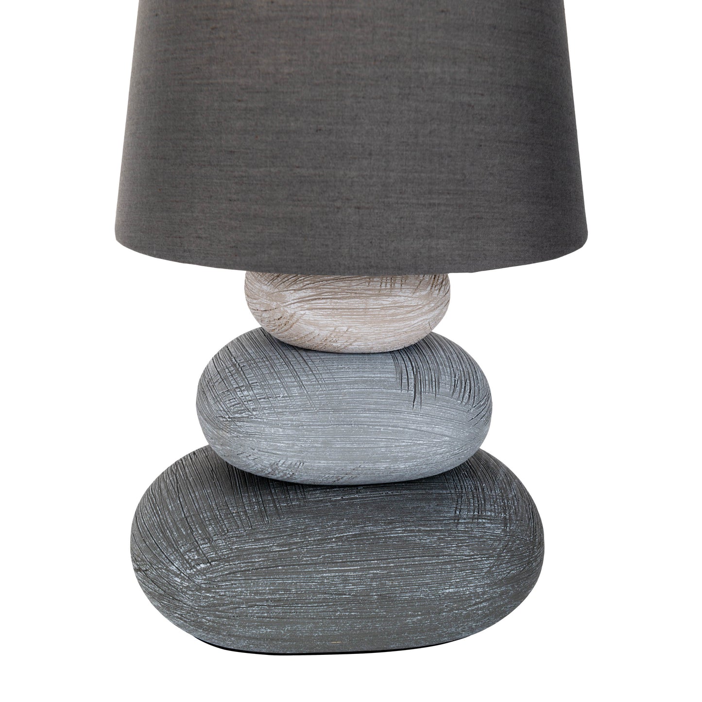 Keramik Tischleuchte "STONEY" 31cm grau