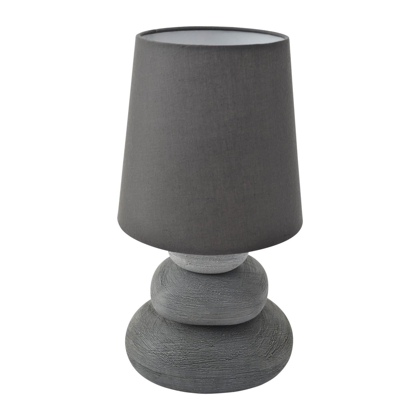 Keramik Tischleuchte "STONEY" 31cm grau