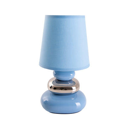 Keramik Tischleuchte "STONEY" H: 31cm blau