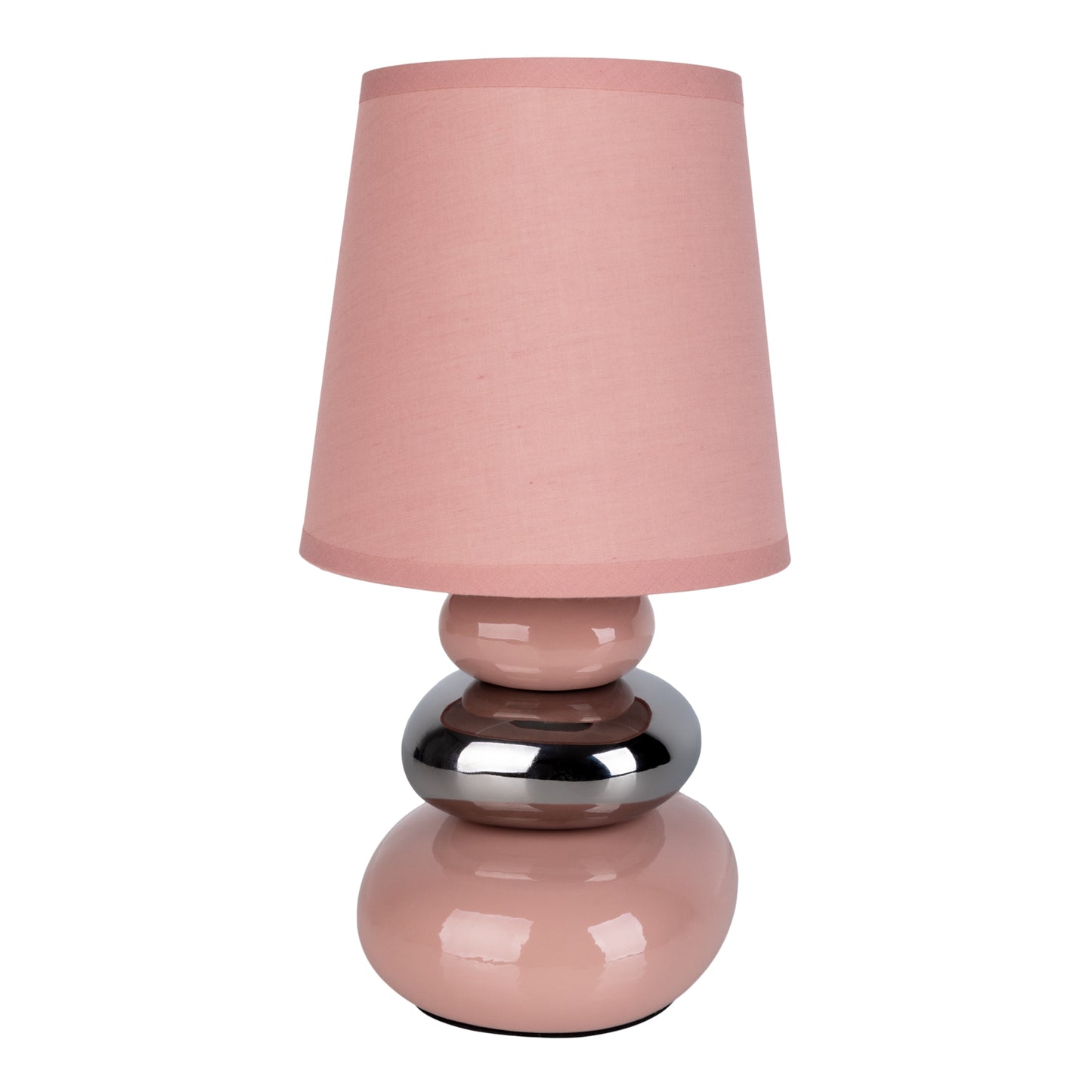Keramik Tischleuchte "STONEY" H: 31cm rosa