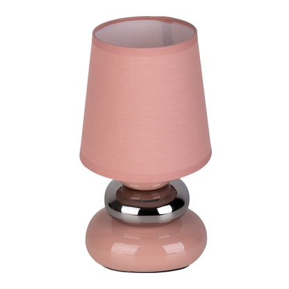Keramik Tischleuchte "STONEY" H: 31cm rosa