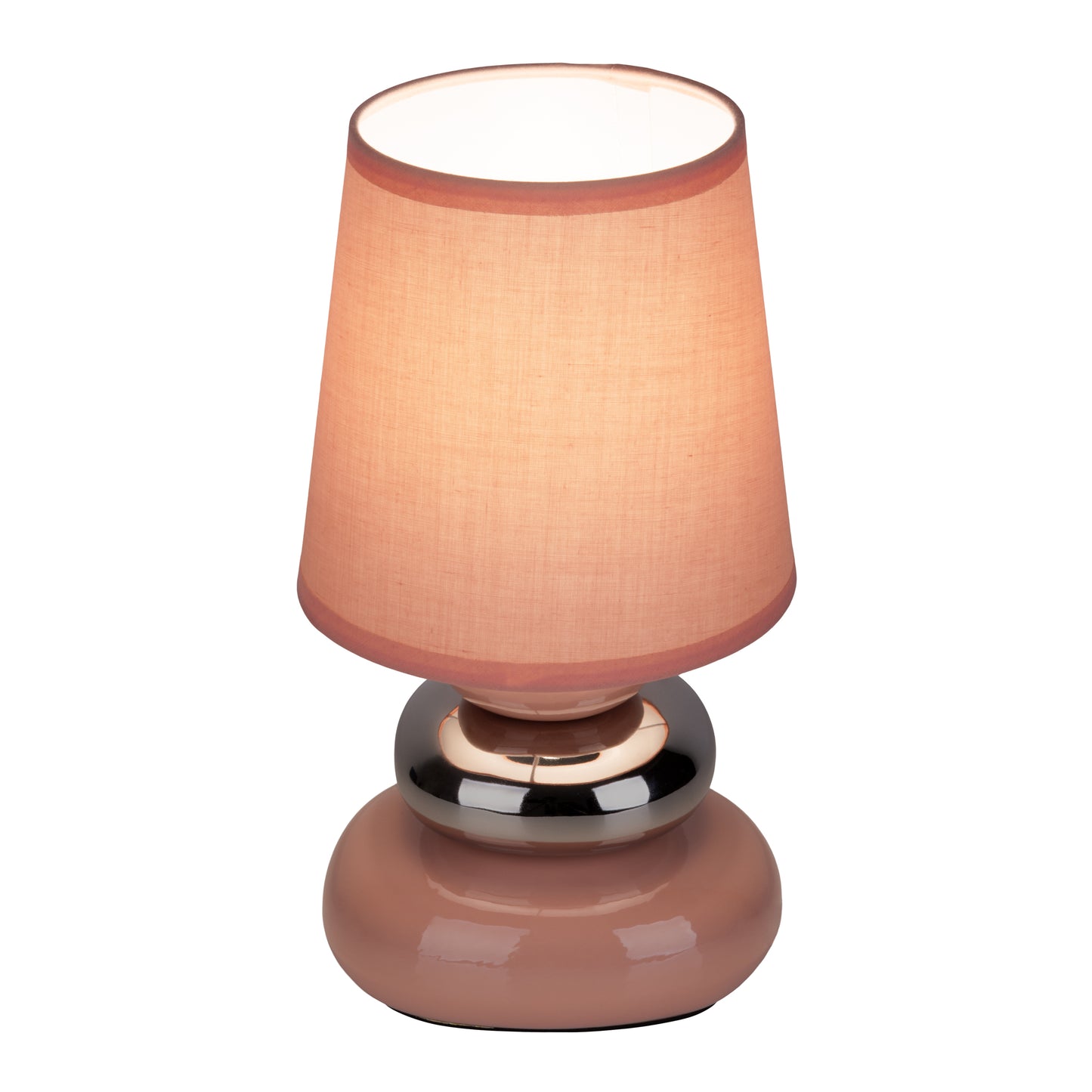 Keramik Tischleuchte "STONEY" H: 31cm rosa