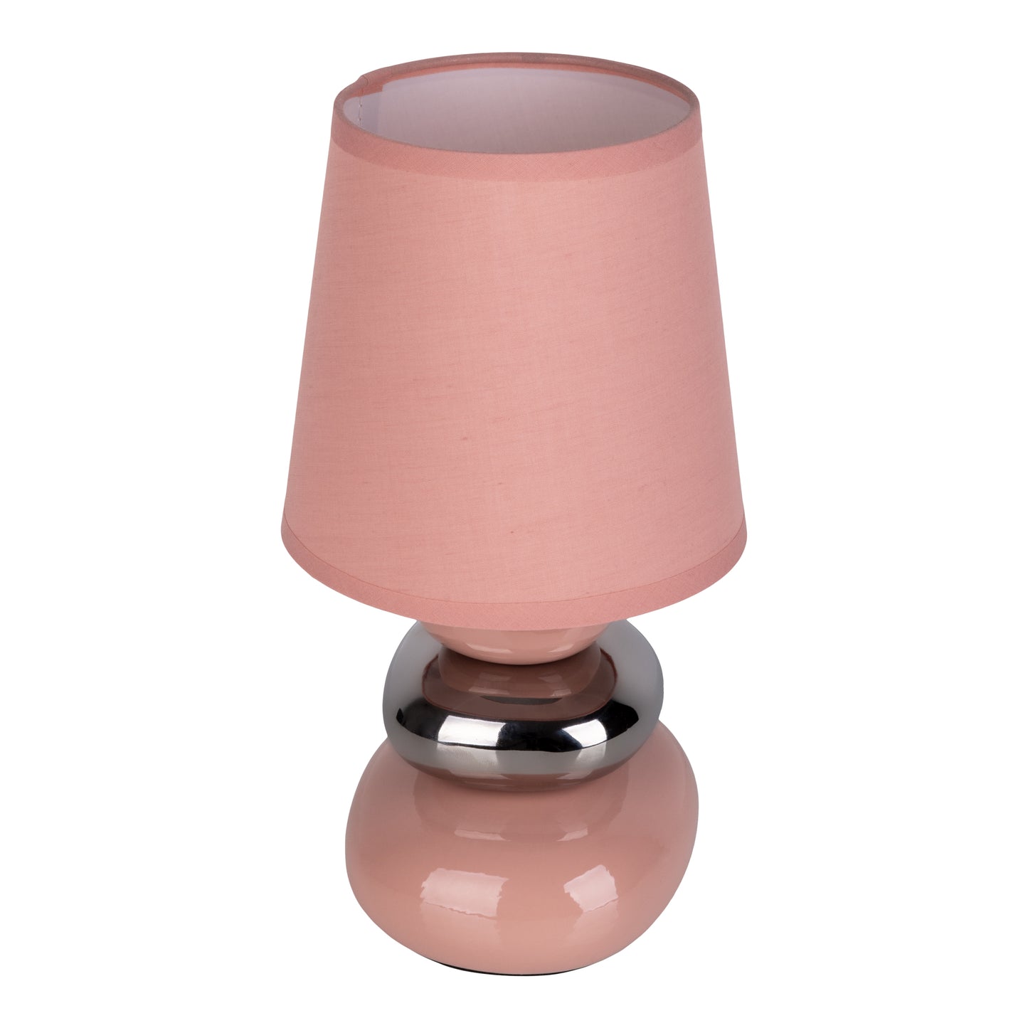 Keramik Tischleuchte "STONEY" H: 31cm rosa