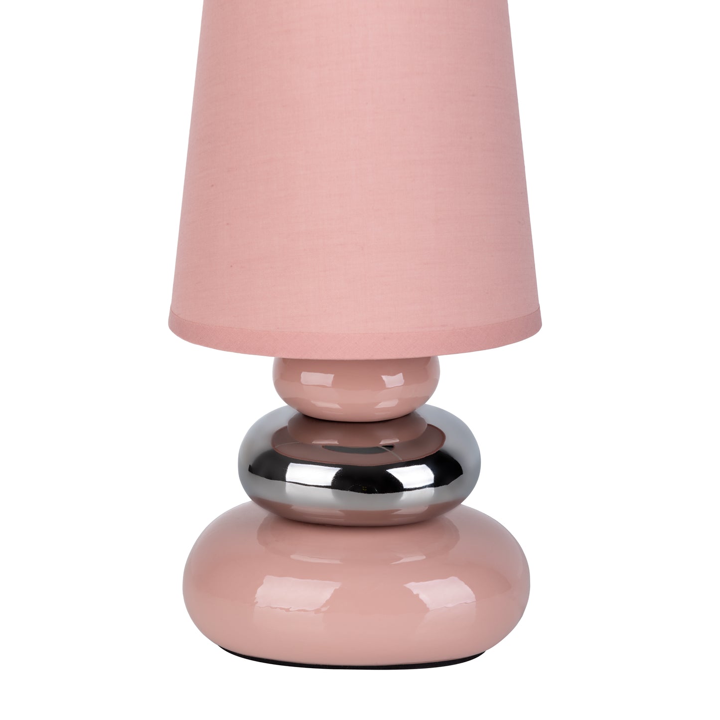 Keramik Tischleuchte "STONEY" H: 31cm rosa