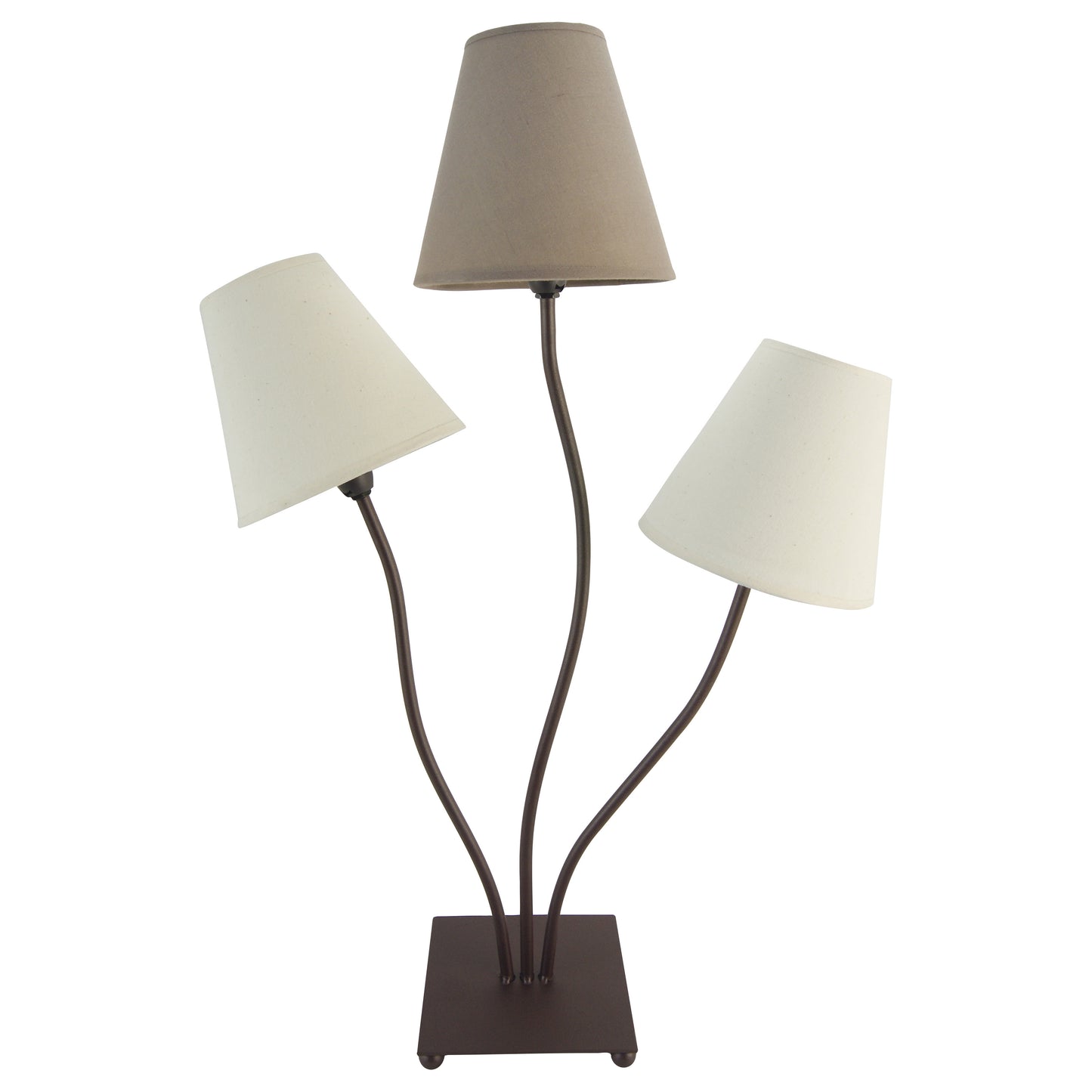 3er Tischleuchte "BOHO" H: 67cm beige