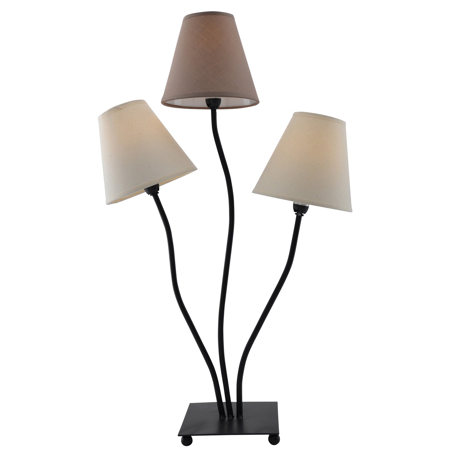 3er Tischleuchte "BOHO" H: 67cm beige