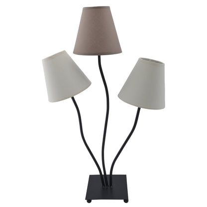 3er Tischleuchte "BOHO" H: 67cm beige