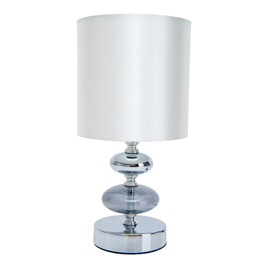 Stoff-/Tischleuchte "MALI" H: 28,5cm weiß