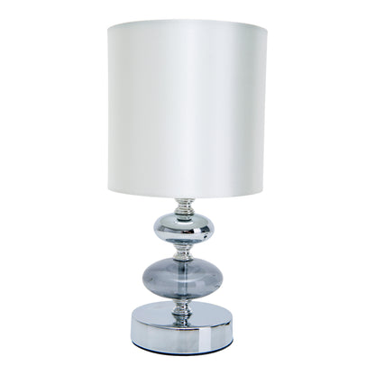 Stoff-/Tischleuchte "MALI" H: 28,5cm weiß