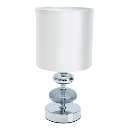 Stoff-/Tischleuchte "MALI" H: 28,5cm weiß