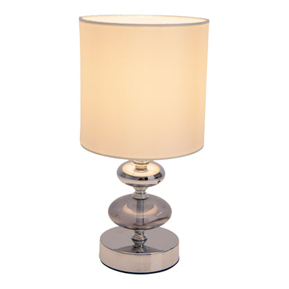 Stoff-/Tischleuchte "MALI" H: 28,5cm weiß