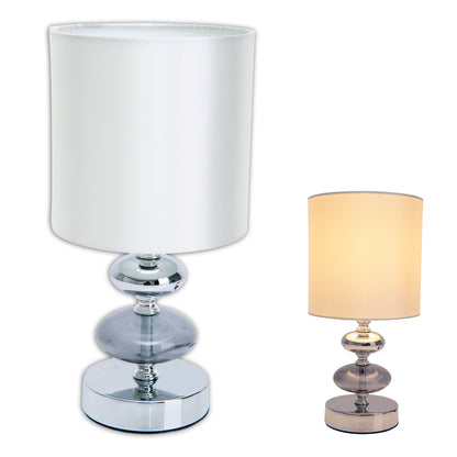 Stoff-/Tischleuchte "MALI" H: 28,5cm weiß