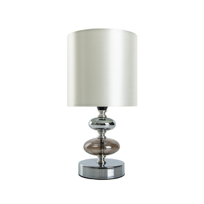Stoff-/Tischleuchte "MALI" H: 28,5cm weiß