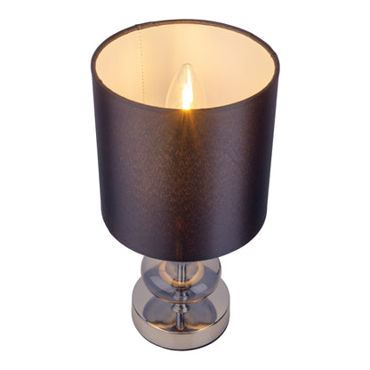 Stoff-/Tischleuchte "MALI" H: 28,5cm anthrazit