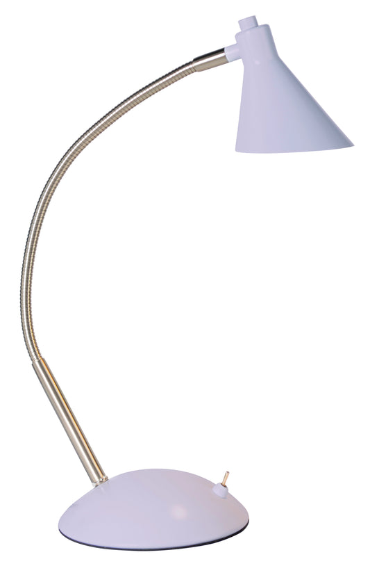 Tischleuchten - LED-Tischleuchte "PASTELL" H:38cm, Tischlampe im Retro Style, aus Metall in violett, 38 cm hoch, Ø 14 cm, inkl. LED  Kippschalter