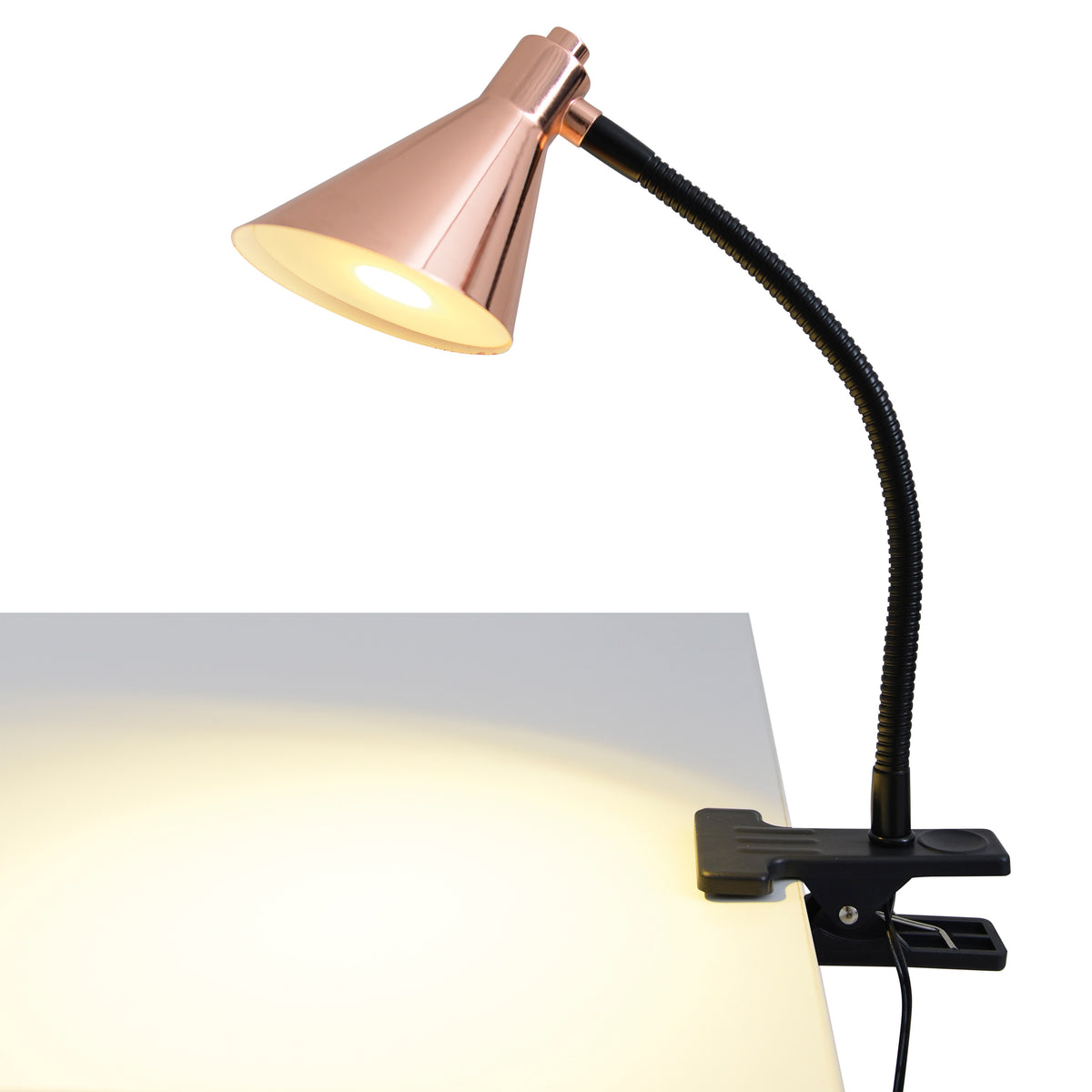 LED Klemm-/Tischleuchte "COPPER" H: 8,4cm kupfer