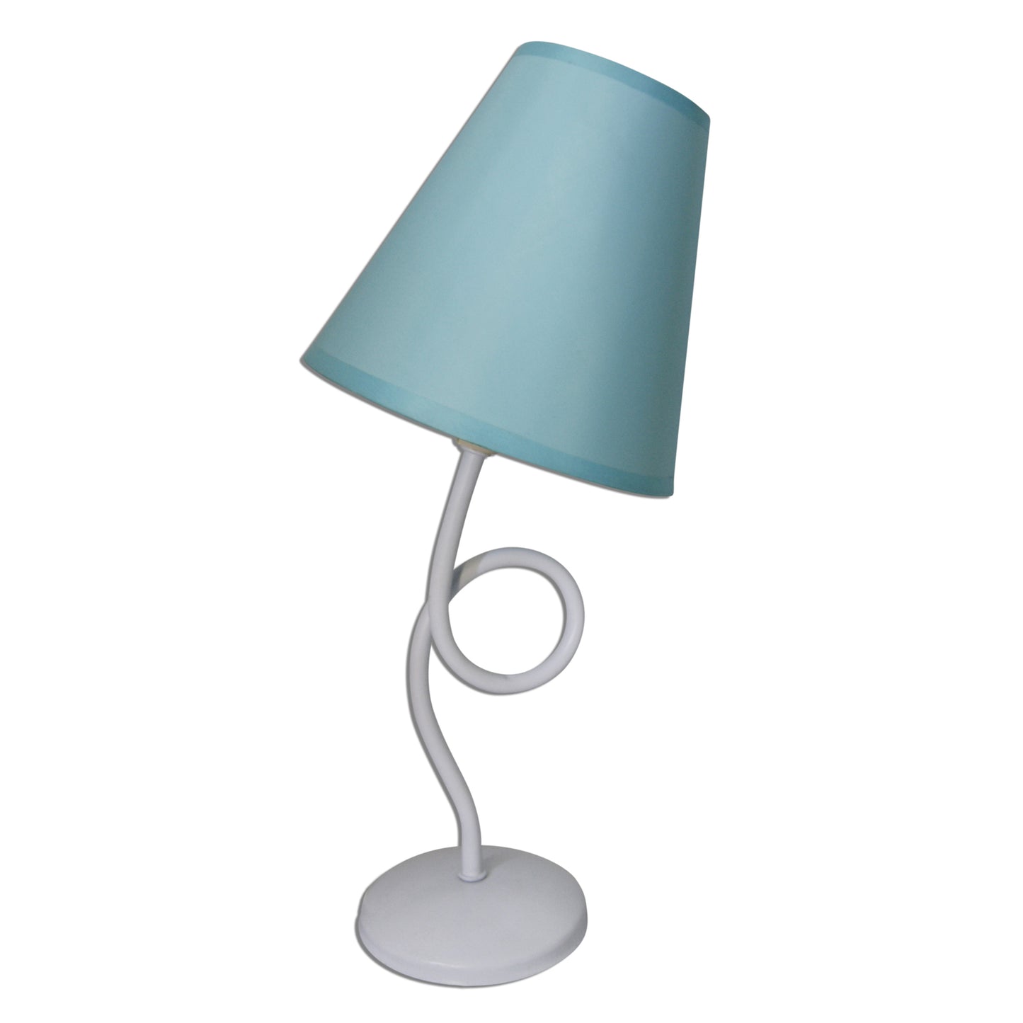 Tischleuchten - Tischleuchte "COLORI" H:31,5cm, Tischlampe im Boho Style, aus Metall und Textilmaterial in türkis, 31,5 cm hoch, Ø 17 cm, E14-Fassung  Schnurschalter