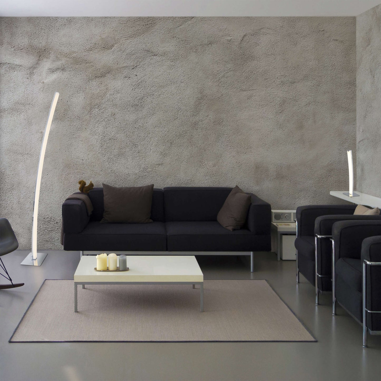 LED Tischleuchte "DUBAI" H: 50cm chrom