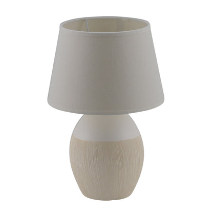 Keramik Tischleuchte "TALIA" H: 31cm weiß