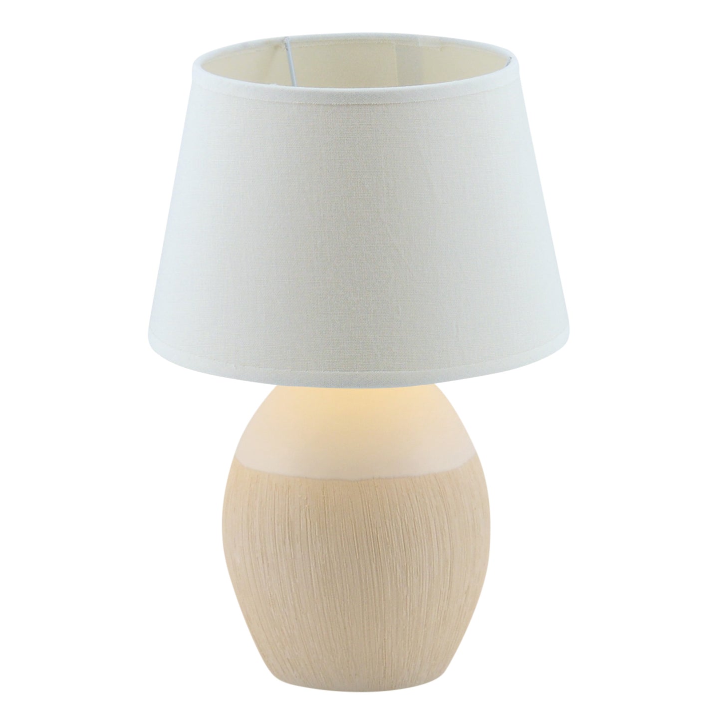 Keramik Tischleuchte "TALIA" H: 31cm weiß