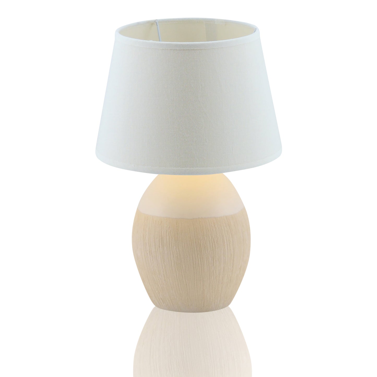 Keramik Tischleuchte "TALIA" H: 31cm weiß
