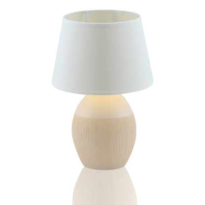 Keramik Tischleuchte "TALIA" H: 31cm weiß