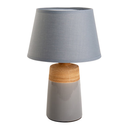 Keramik Tischleuchte "TALIA" H: 31cm grau