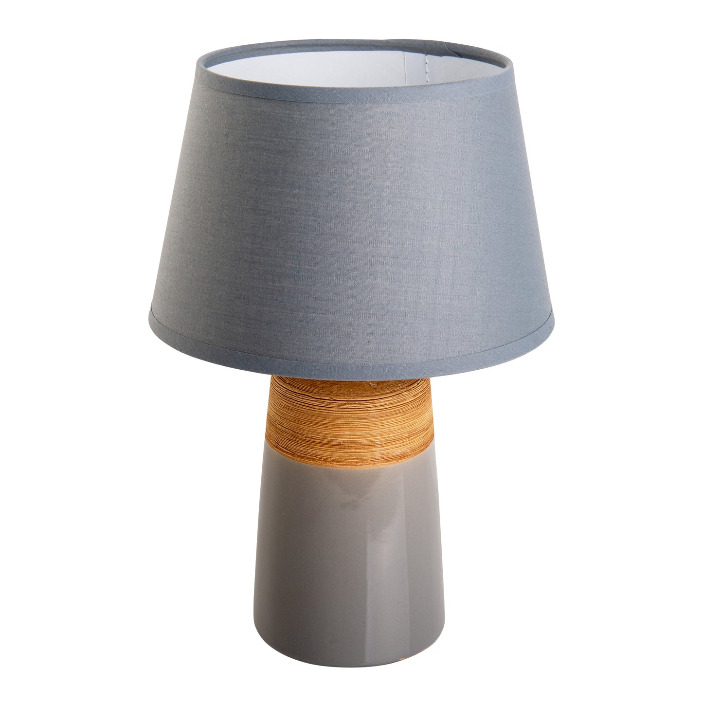 Keramik Tischleuchte "TALIA" H: 31cm grau