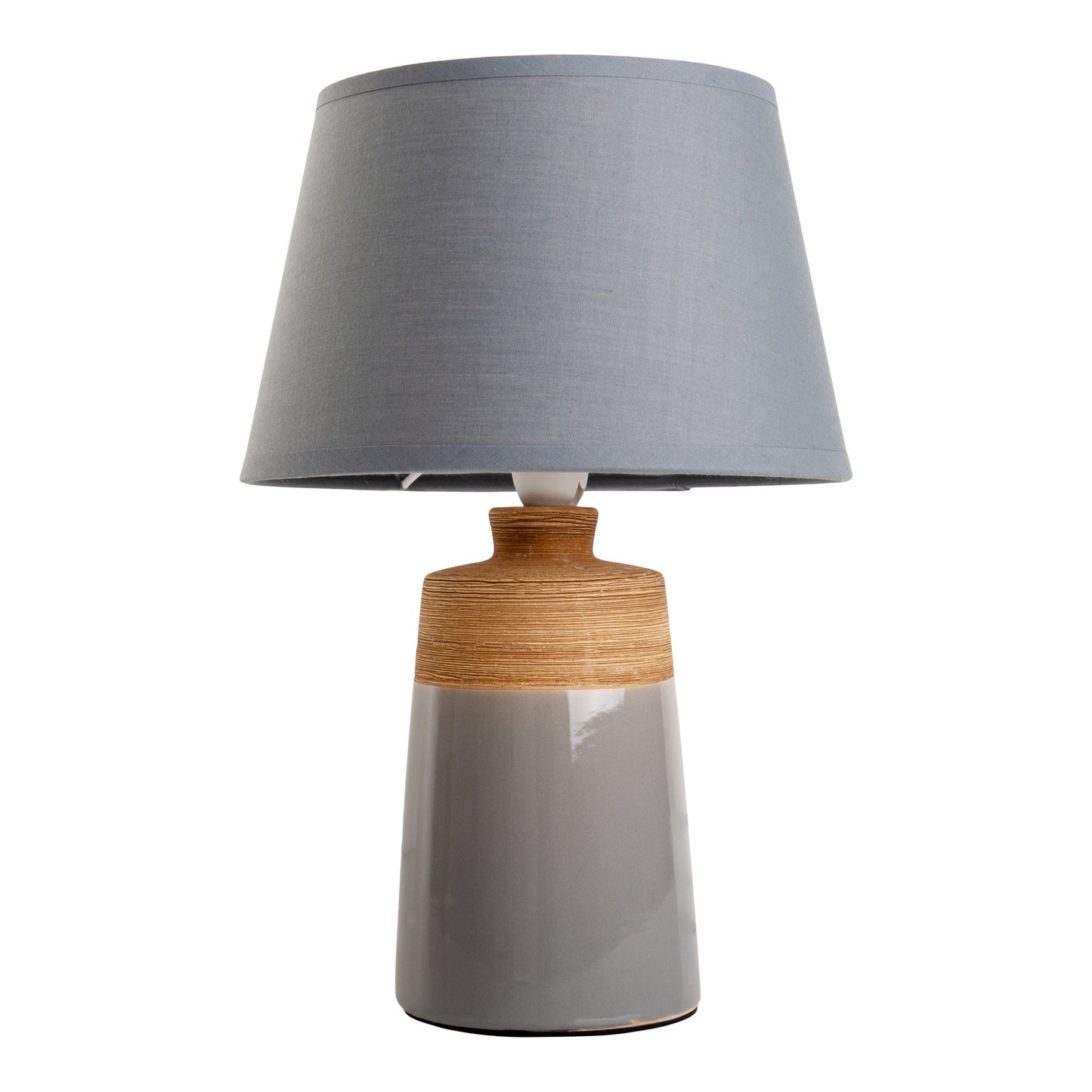 Keramik Tischleuchte "TALIA" H: 31cm grau
