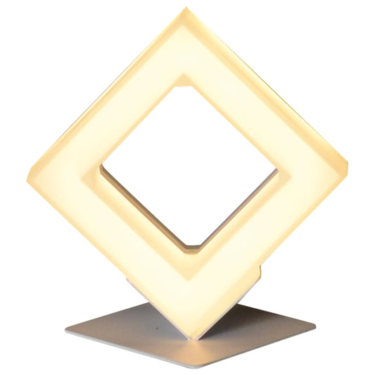 Tischleuchten - LED Tischleuchte "Moggi" h:18cm, Tischlampe im Design Style, ausMetall und Kunststoff in weiß, 18 cm hoch, Maße 17 x 14 cm, inkl. LED  Schnurschalter