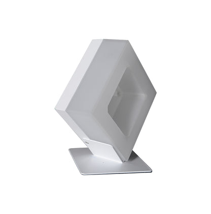 Tischleuchten - LED Tischleuchte "Moggi" h:18cm, Tischlampe im Design Style, ausMetall und Kunststoff in weiß, 18 cm hoch, Maße 17 x 14 cm, inkl. LED  Schnurschalter