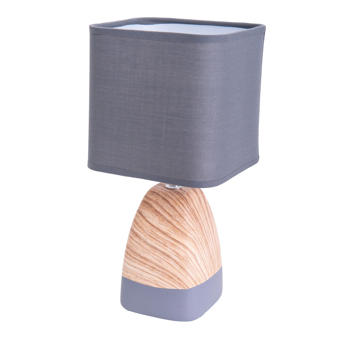 Keramik Tischleuchte "CREMONA" H: 31cm grau