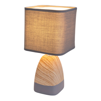 Keramik Tischleuchte "CREMONA" H: 31cm grau
