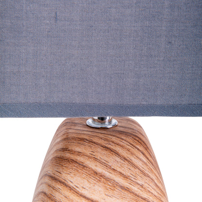 Keramik Tischleuchte "CREMONA" H: 31cm grau