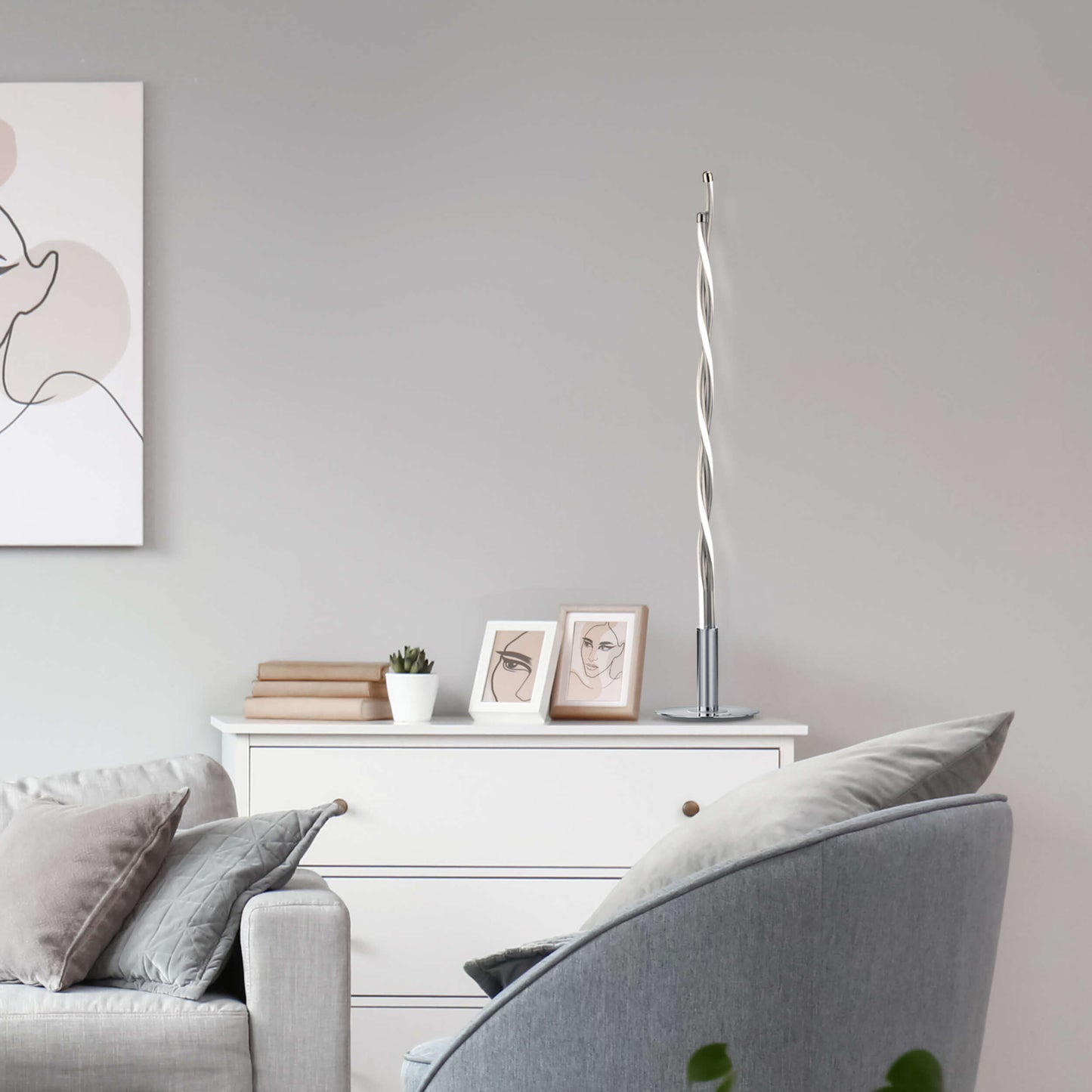 LED Tischleuchte h: 85cm "TWIST"
