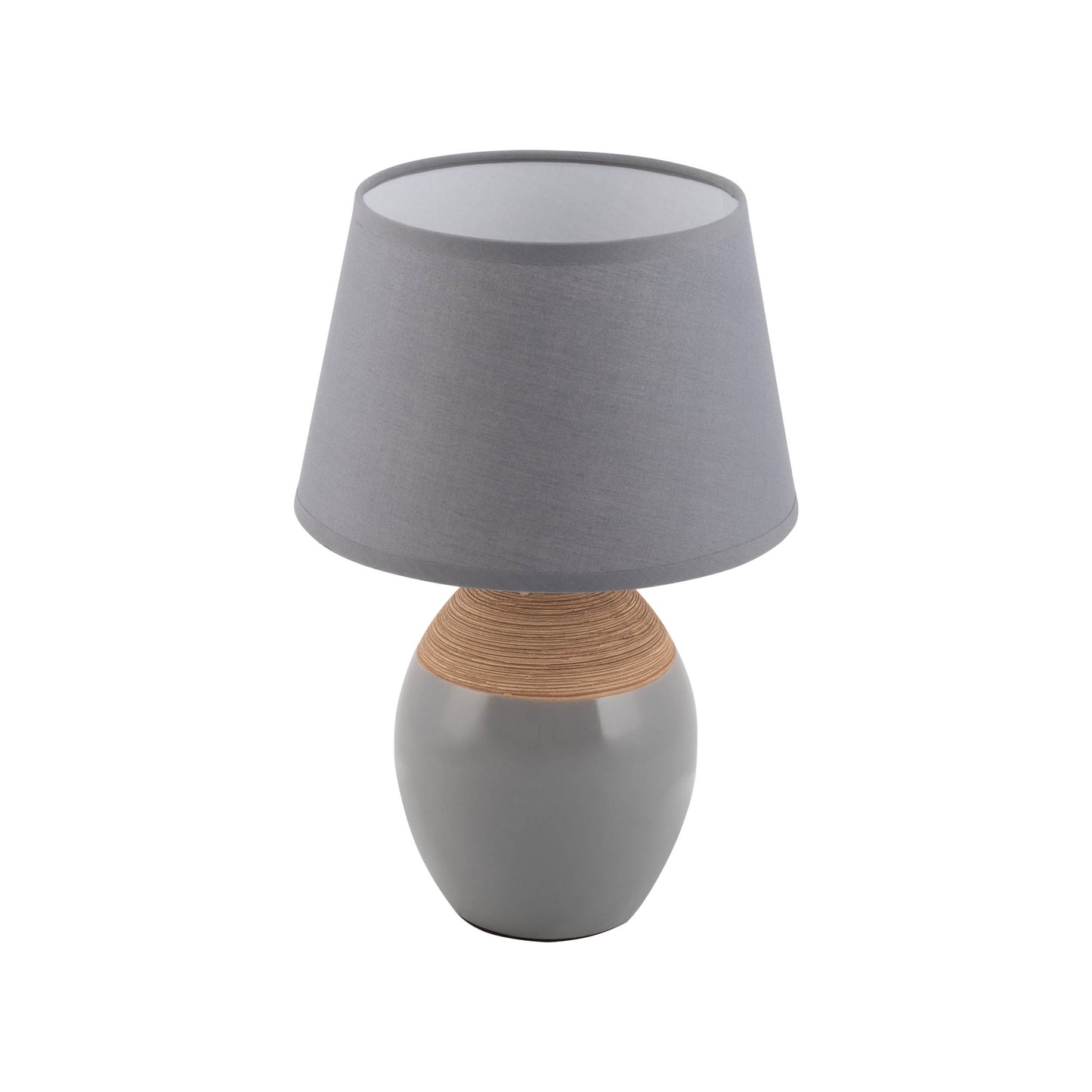 Keramik Tischleuchte "TALI" H: 28cm grau