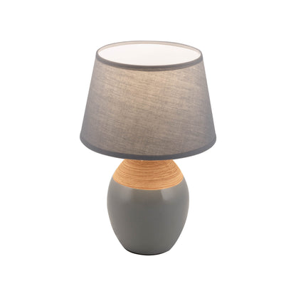 Keramik Tischleuchte "TALI" H: 28cm grau